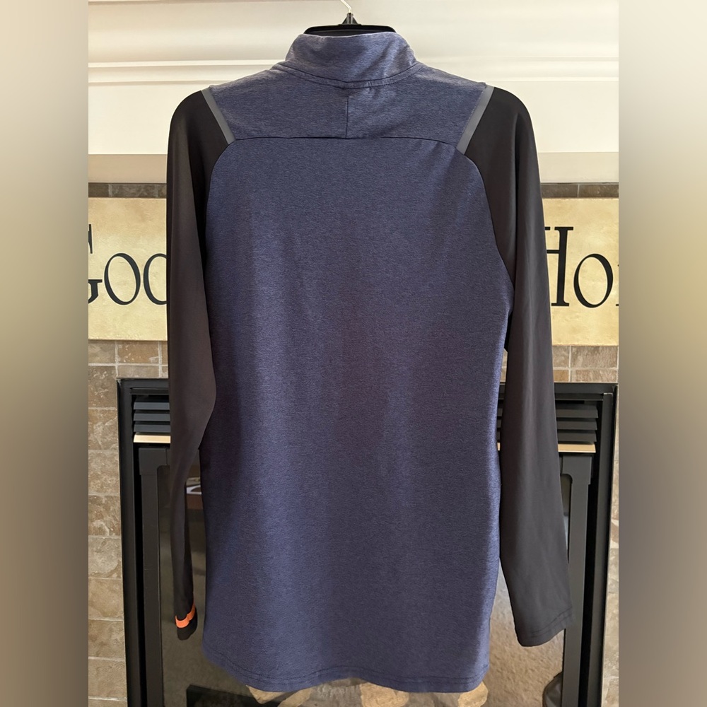 Spyder Active Men’s 1/4 Zip Pullover Shirt Blue Black Orange Size M‎ EUC - Picture 3 of 9